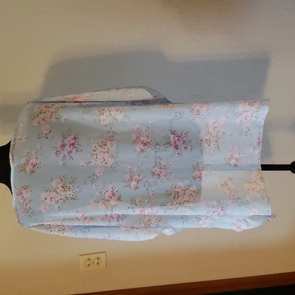 Kimono Sheer Floral Light Blue - Picture 2 of 6